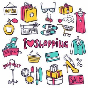 Women,  men and children's clothing.